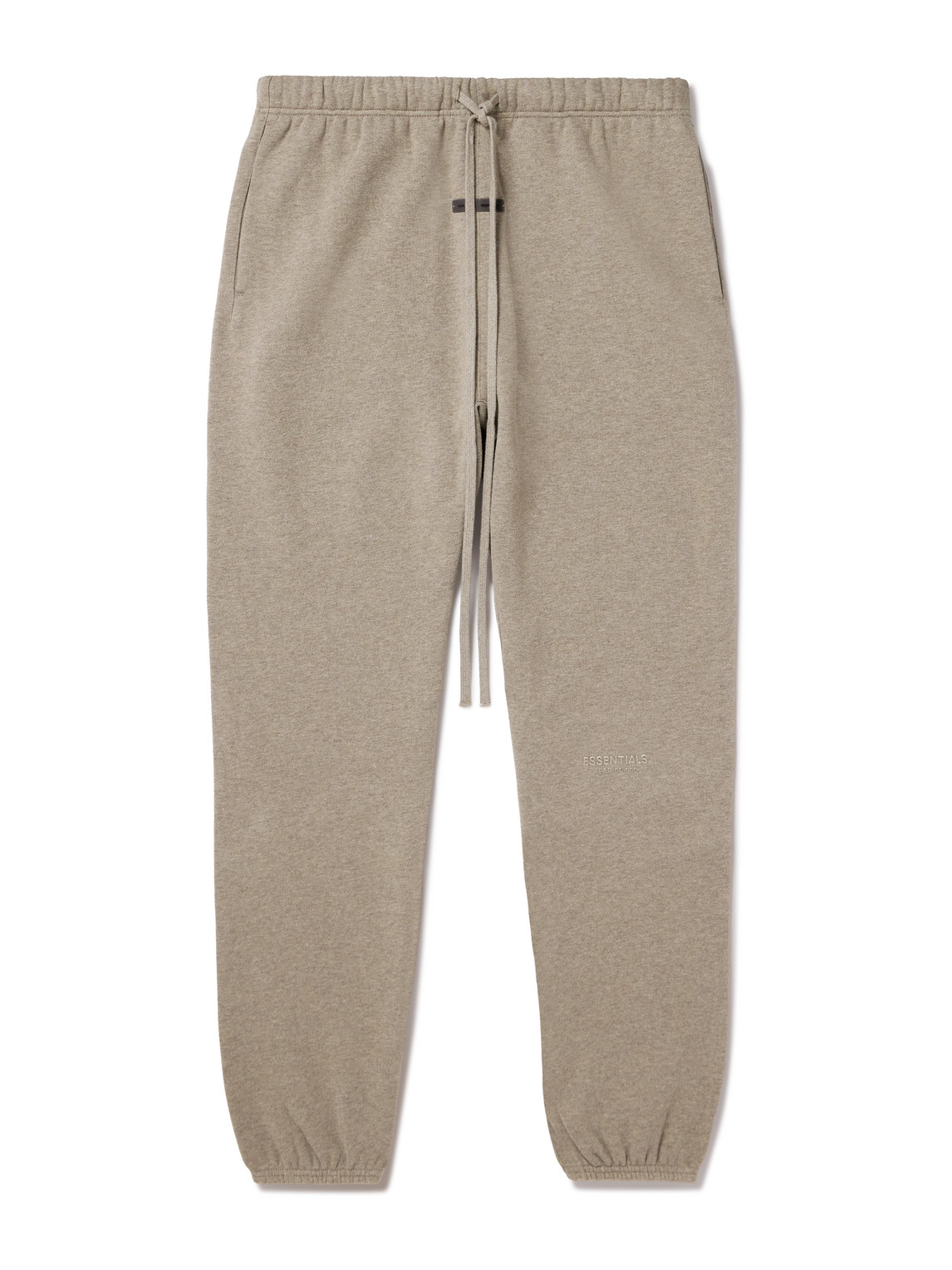 FEAR OF GOD ESSENTIALS - Tapered Logo-Appliquéd Cotton-Blend Jersey Sweatpants - Men - Neutrals - M FEAR OF GOD ESSENTIALS - Tapered Logo-Appliquéd Cotton-Blend Jersey Sweatpants - Men - Neutrals - M von FEAR OF GOD ESSENTIALS