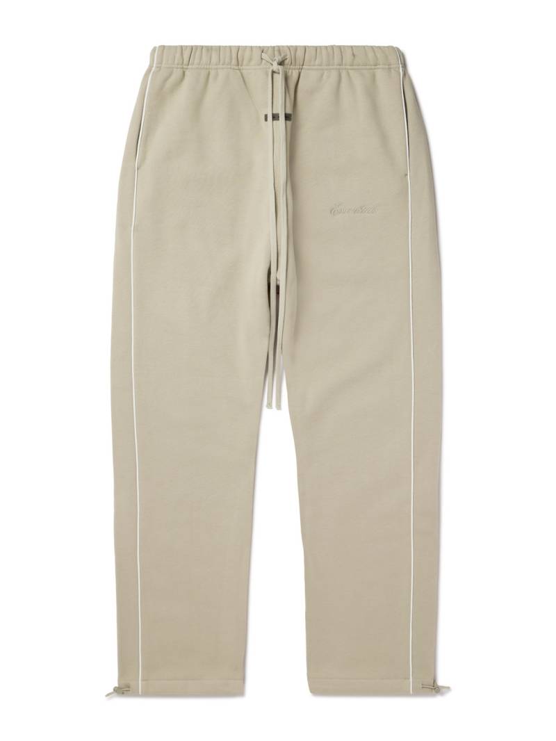 FEAR OF GOD ESSENTIALS - Tapered Logo-Appliquéd Cotton-Blend Jersey Sweatpants - Men - Neutrals - M von FEAR OF GOD ESSENTIALS