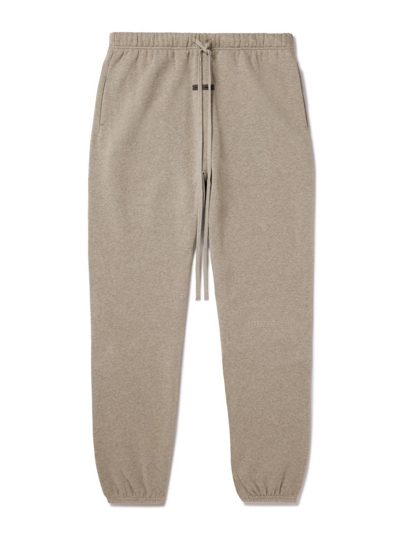 FEAR OF GOD ESSENTIALS - Tapered Logo-Appliquéd Cotton-Blend Jersey Sweatpants - Men - Neutrals - XL von FEAR OF GOD ESSENTIALS