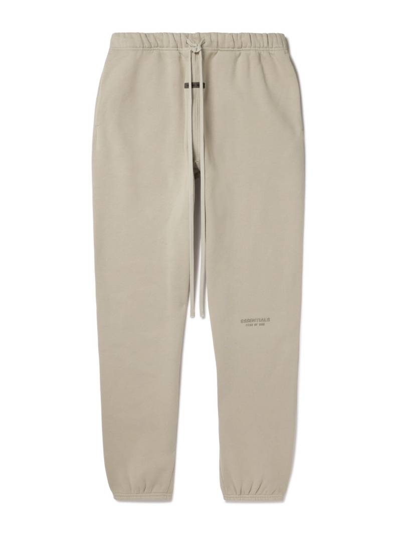 FEAR OF GOD ESSENTIALS - Tapered Logo-Appliquéd Cotton-Blend Jersey Sweatpants - Men - Neutrals - XXL von FEAR OF GOD ESSENTIALS