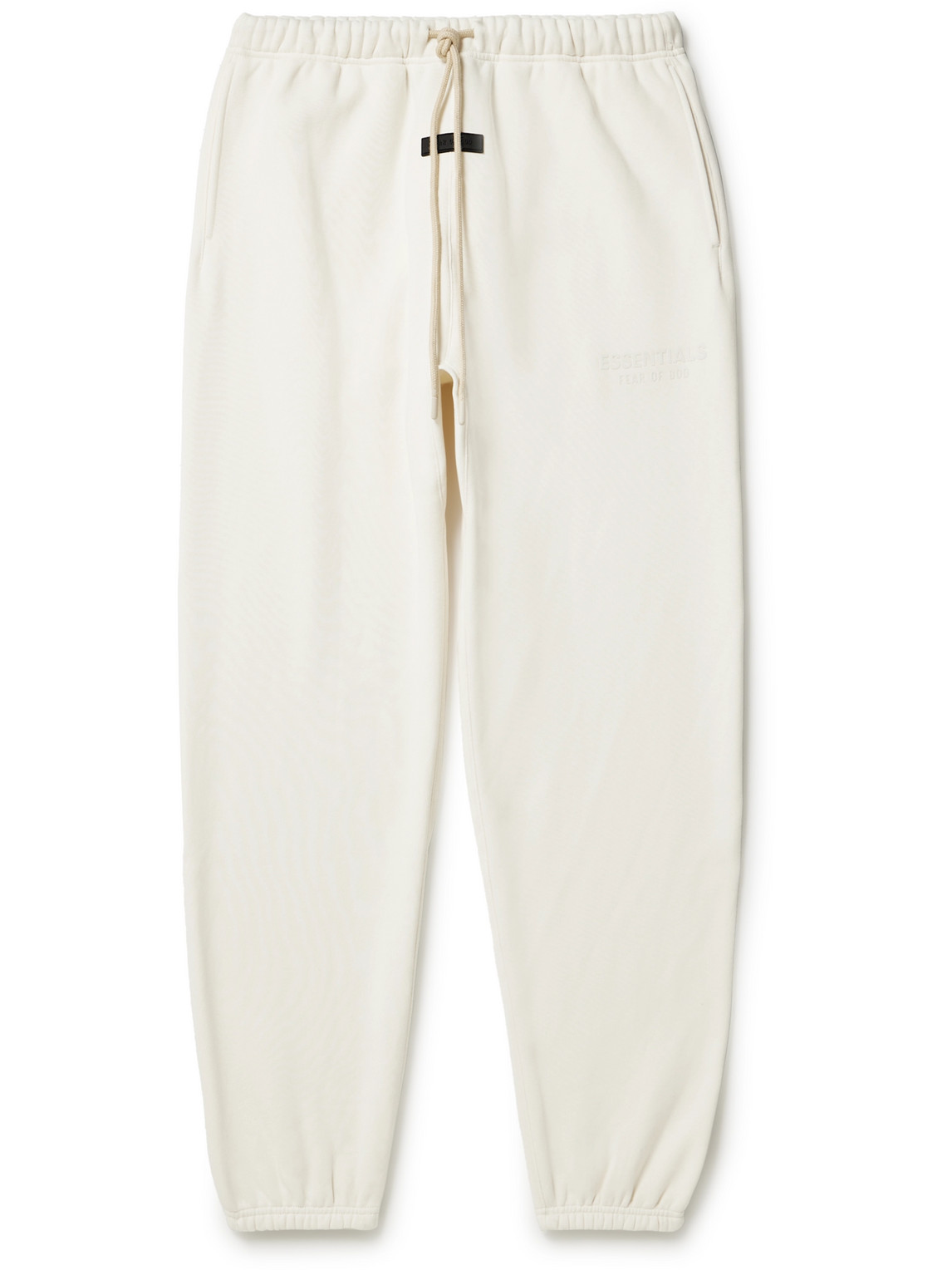 FEAR OF GOD ESSENTIALS - Tapered Logo-Appliquéd Cotton-Blend Jersey Sweatpants - Men - White - L von FEAR OF GOD ESSENTIALS