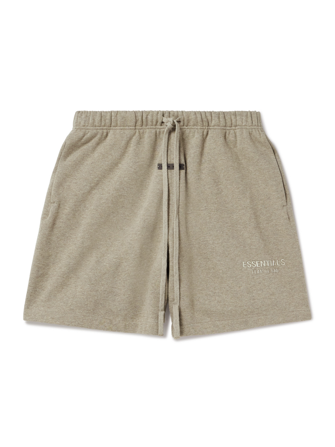 FEAR OF GOD ESSENTIALS - Wide-Leg Logo-Appliquéd Cotton-Blend Jersey Drawstring Shorts - Men - Brown - XXL von FEAR OF GOD ESSENTIALS