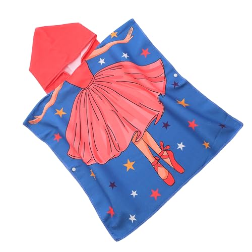 FEBE Badeponcho Kinder Ballerina Badetuch Mit Kapuze Bademantel für Kleinkind von FEBE
