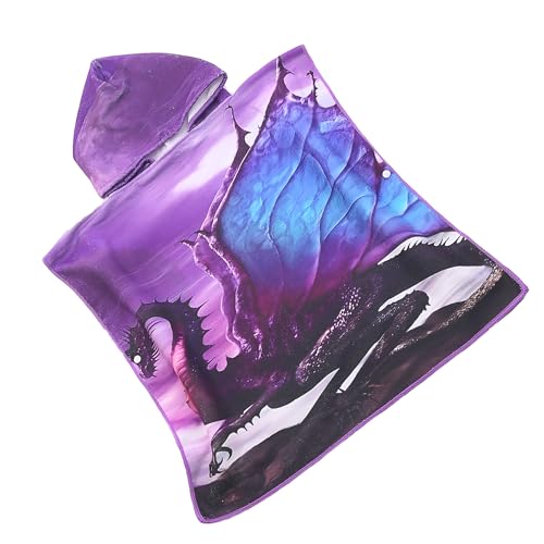 FEBE Badeponcho Kinder Dragon Badetuch Mit Kapuze Bademantel für Kleinkind von FEBE