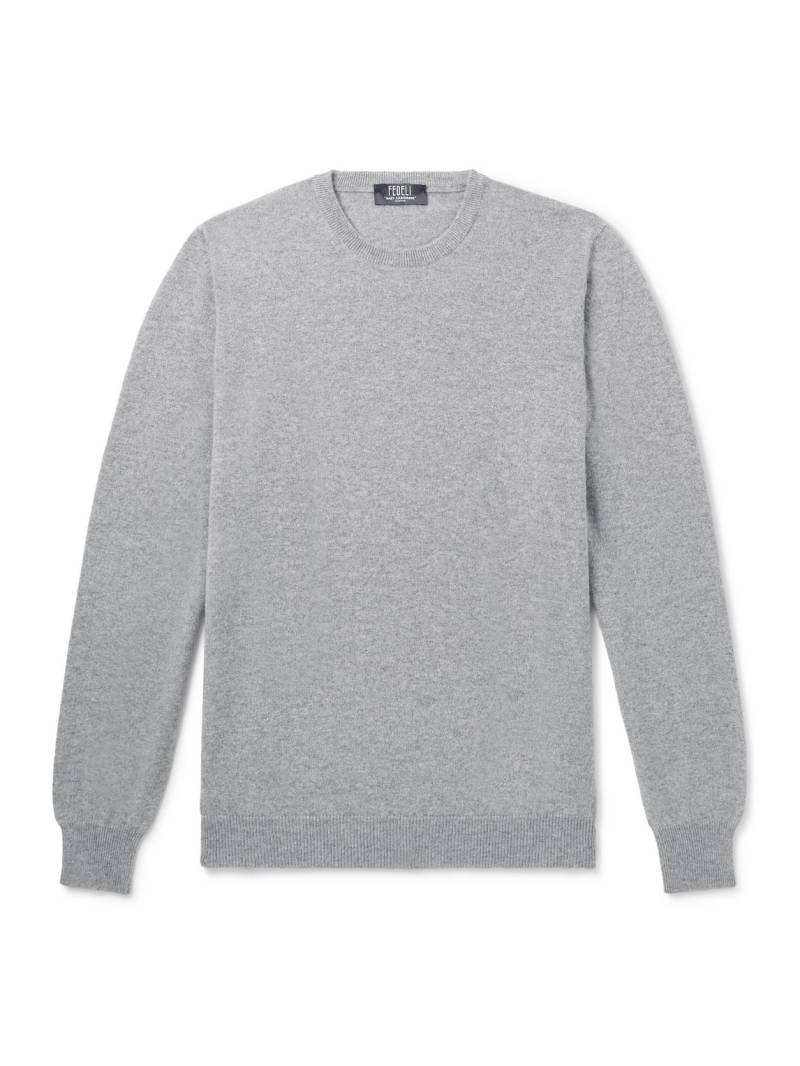 FEDELI - Argentina Baby Cashmere Sweater - Men - Gray - IT 52 von FEDELI