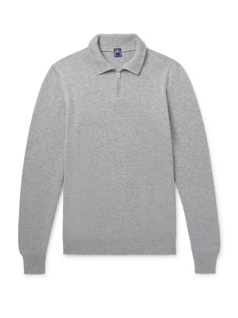 FEDELI - Favonio Slim-Fit Cashmere Half-Zip Sweater - Men - Gray - IT 50 von FEDELI
