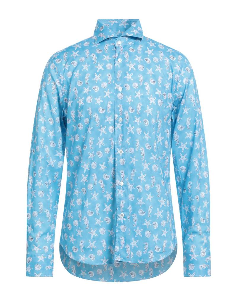 FEDELI Hemd Herren Azurblau von FEDELI