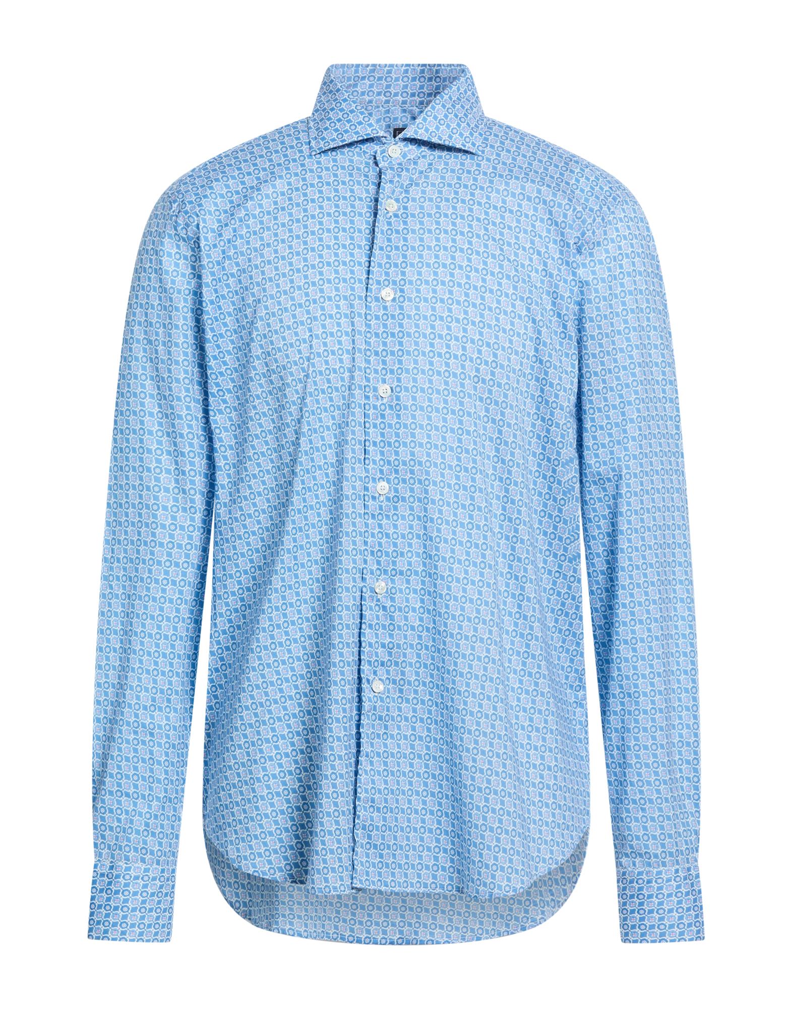 FEDELI Hemd Herren Azurblau von FEDELI