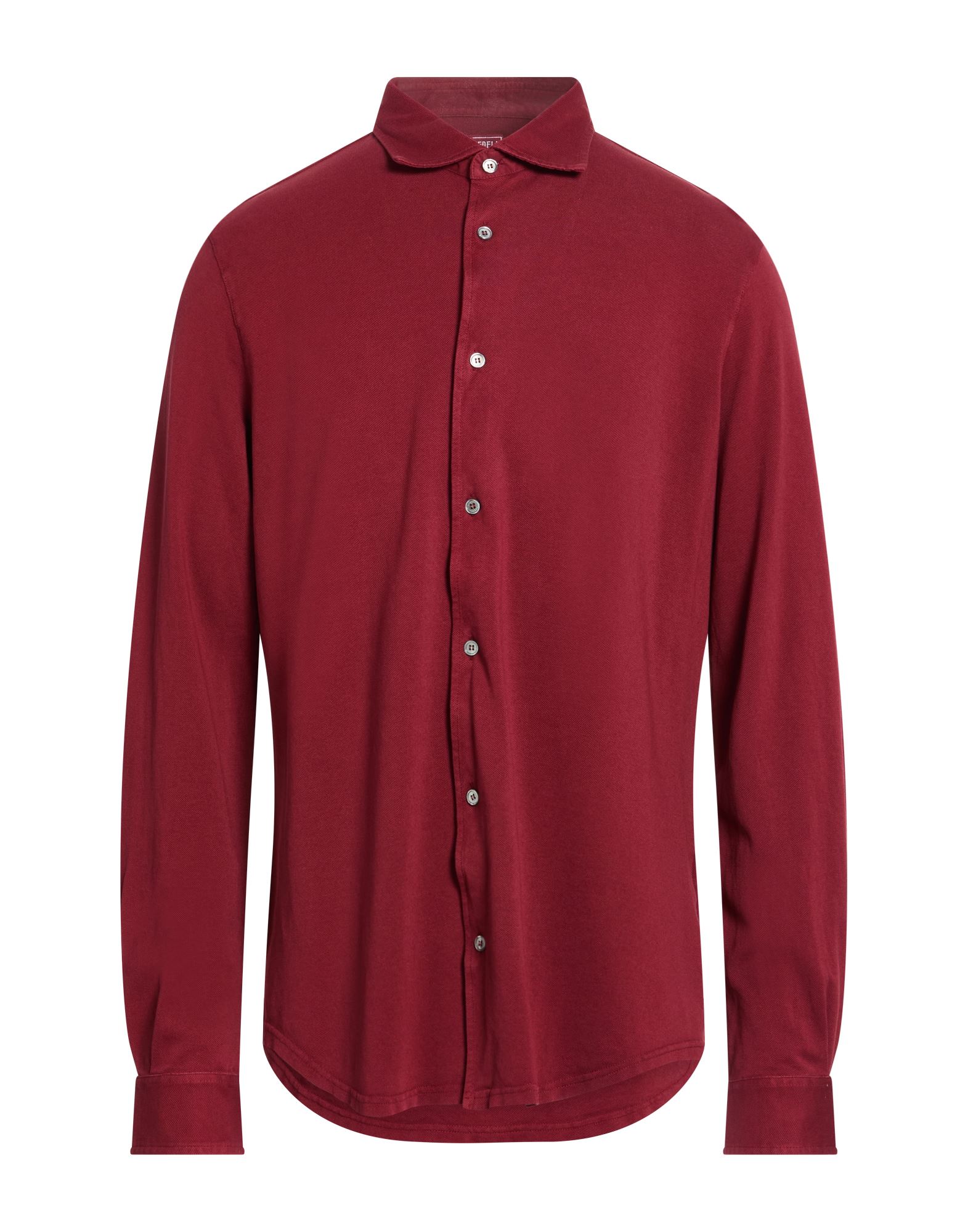 FEDELI Hemd Herren Bordeaux von FEDELI