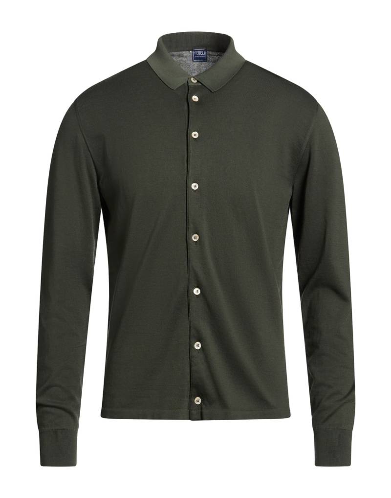 FEDELI Hemd Herren Dunkelgrün von FEDELI