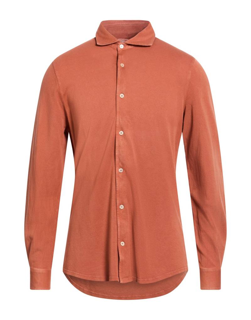 FEDELI Hemd Herren Rostrot von FEDELI