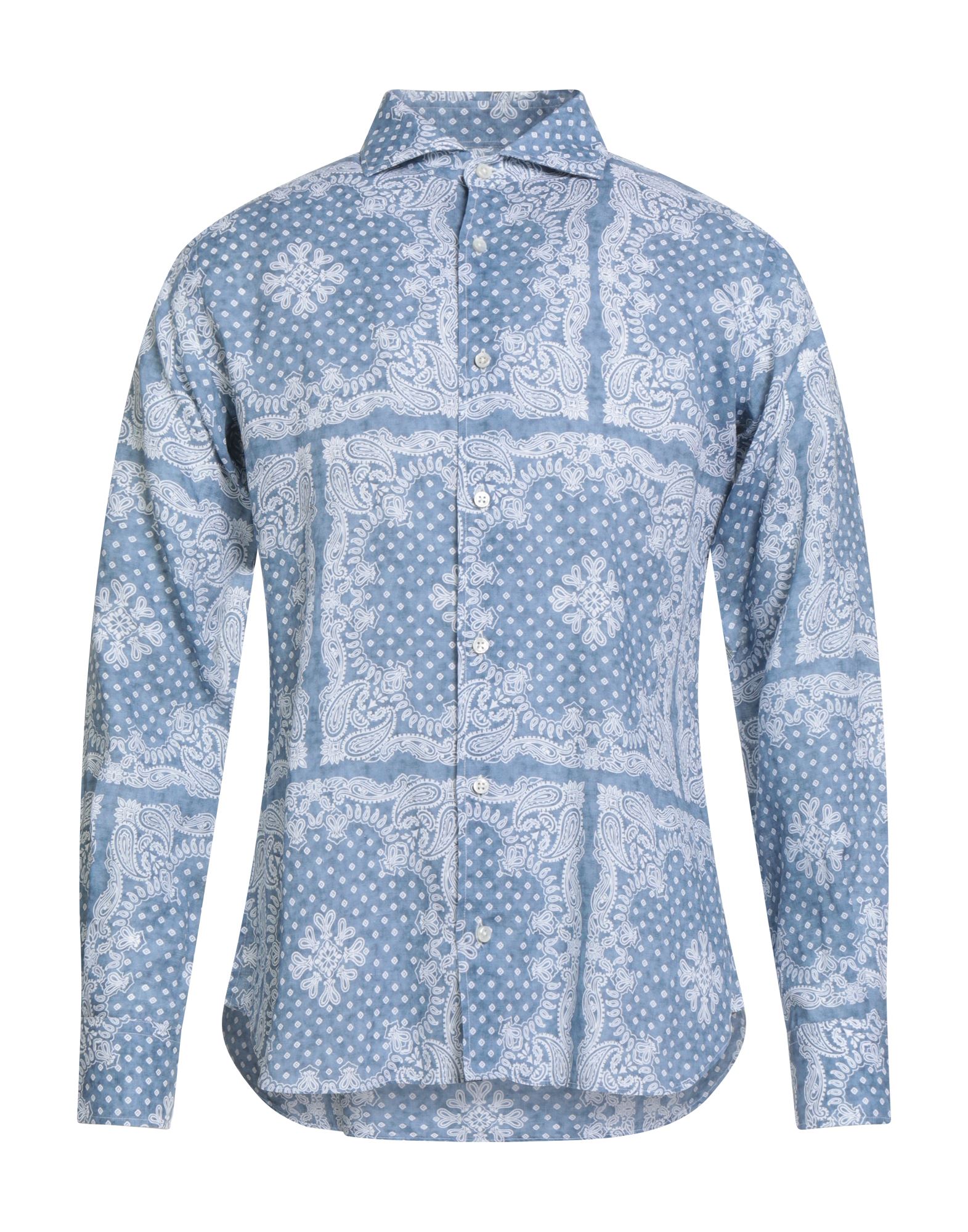 FEDELI Hemd Herren Taubenblau von FEDELI