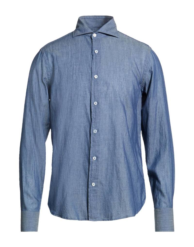 FEDELI Hemd Herren Taubenblau von FEDELI