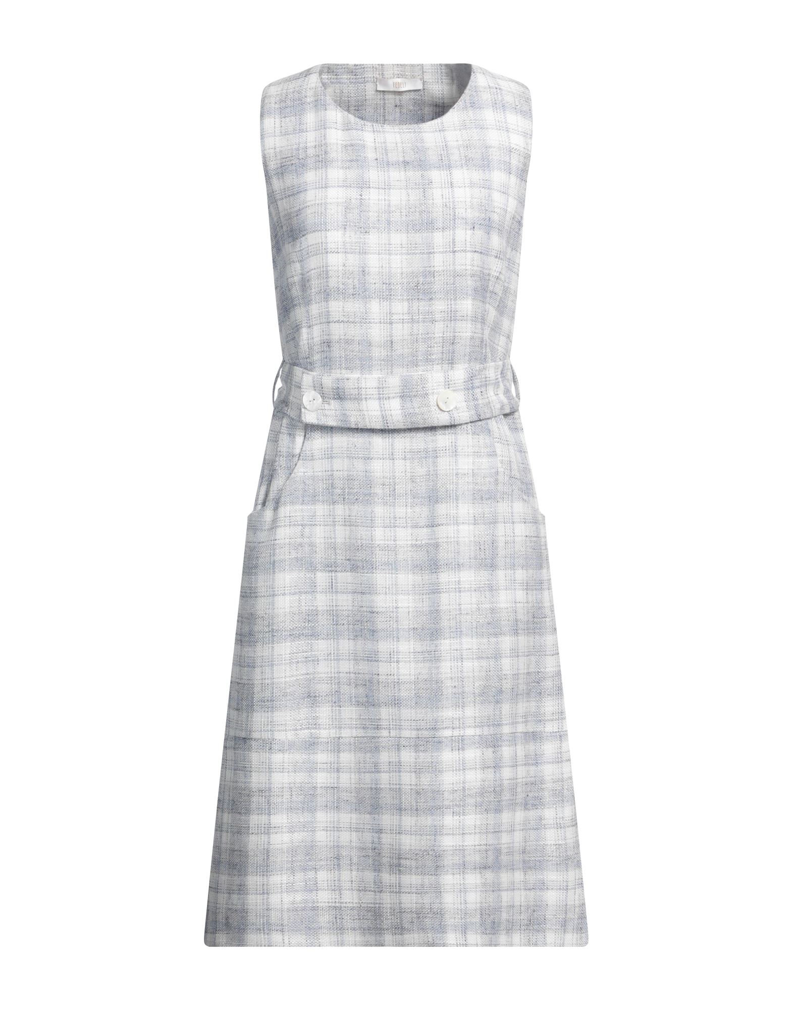 FEDELI Midi-kleid Damen Hellblau FEDELI Midi-kleid Damen Hellblau von FEDELI