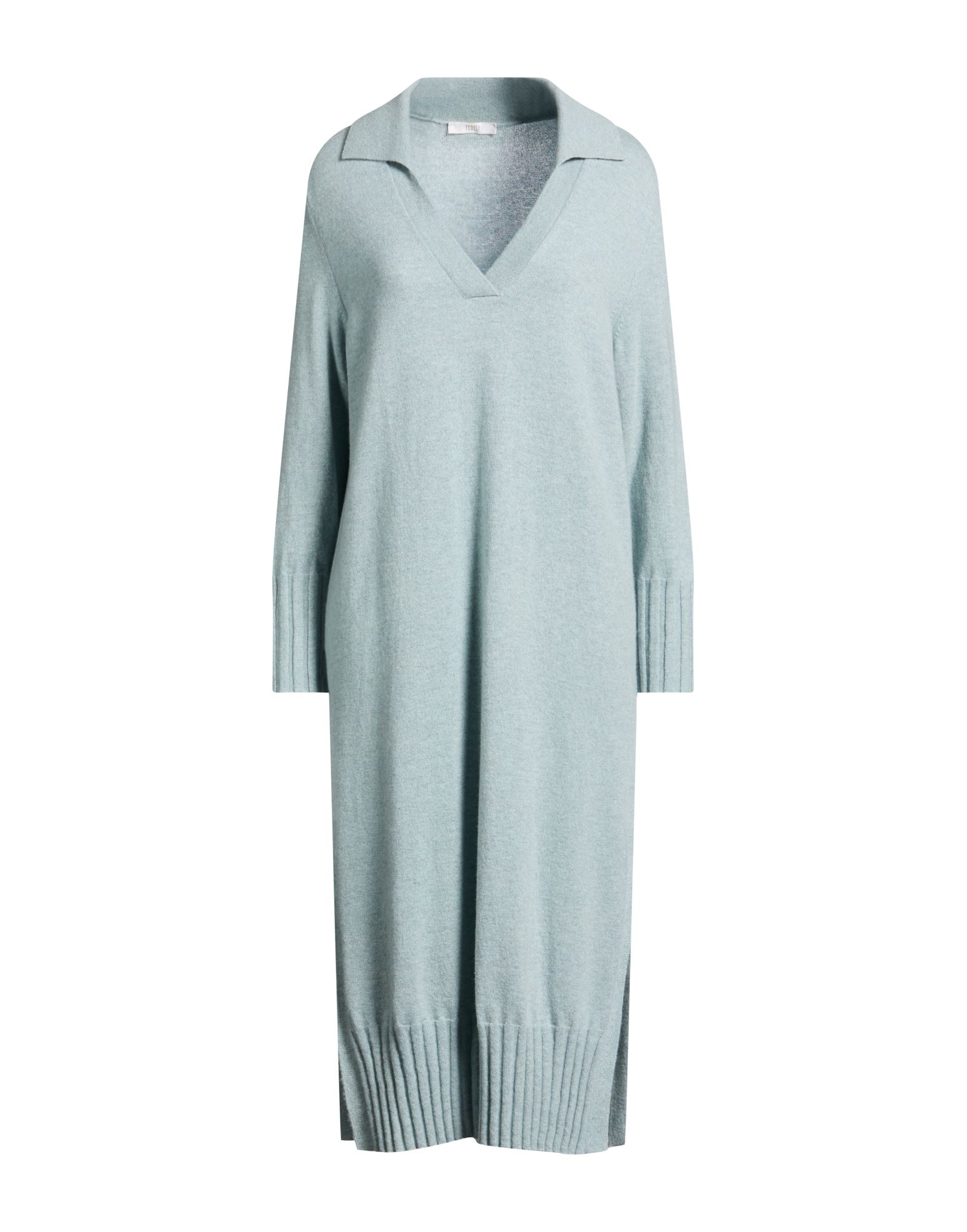 FEDELI Midi-kleid Damen Taubenblau von FEDELI