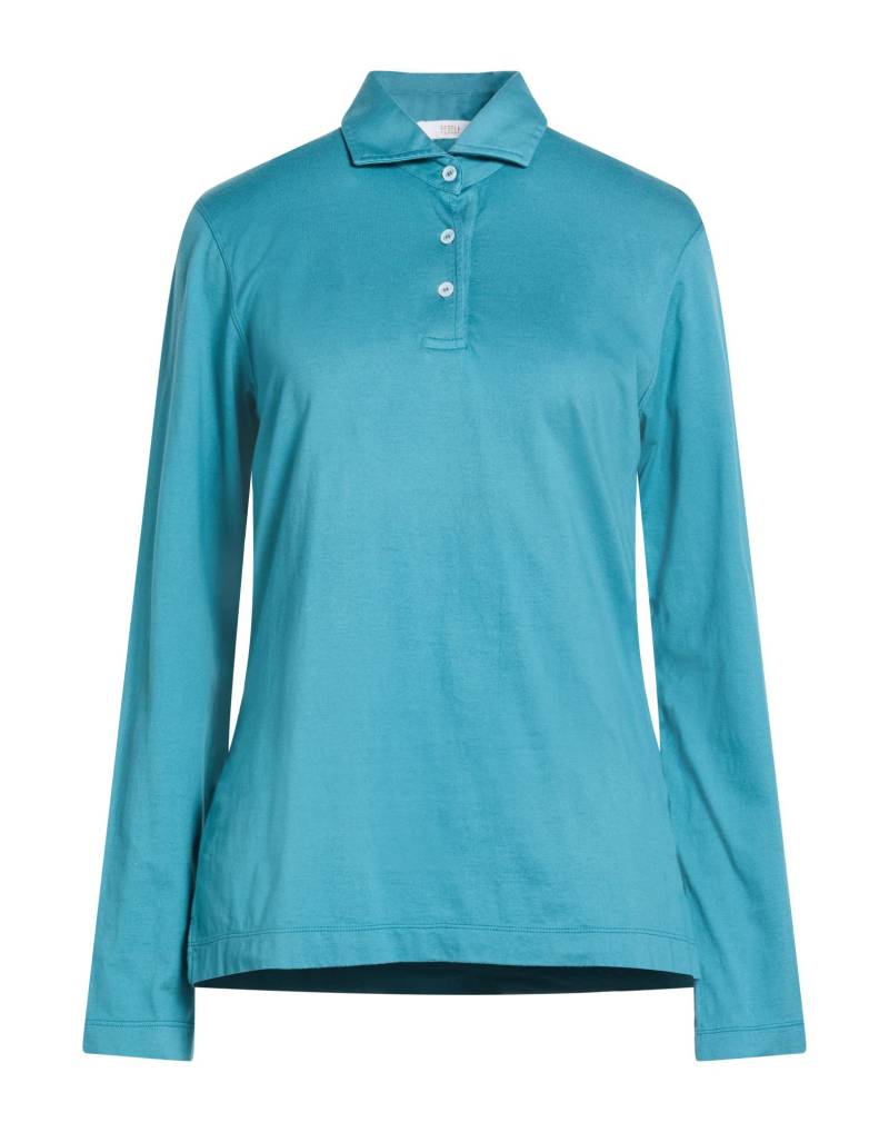 FEDELI Poloshirt Damen Aquamarin von FEDELI
