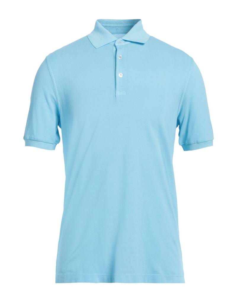 FEDELI Poloshirt Herren Azurblau von FEDELI