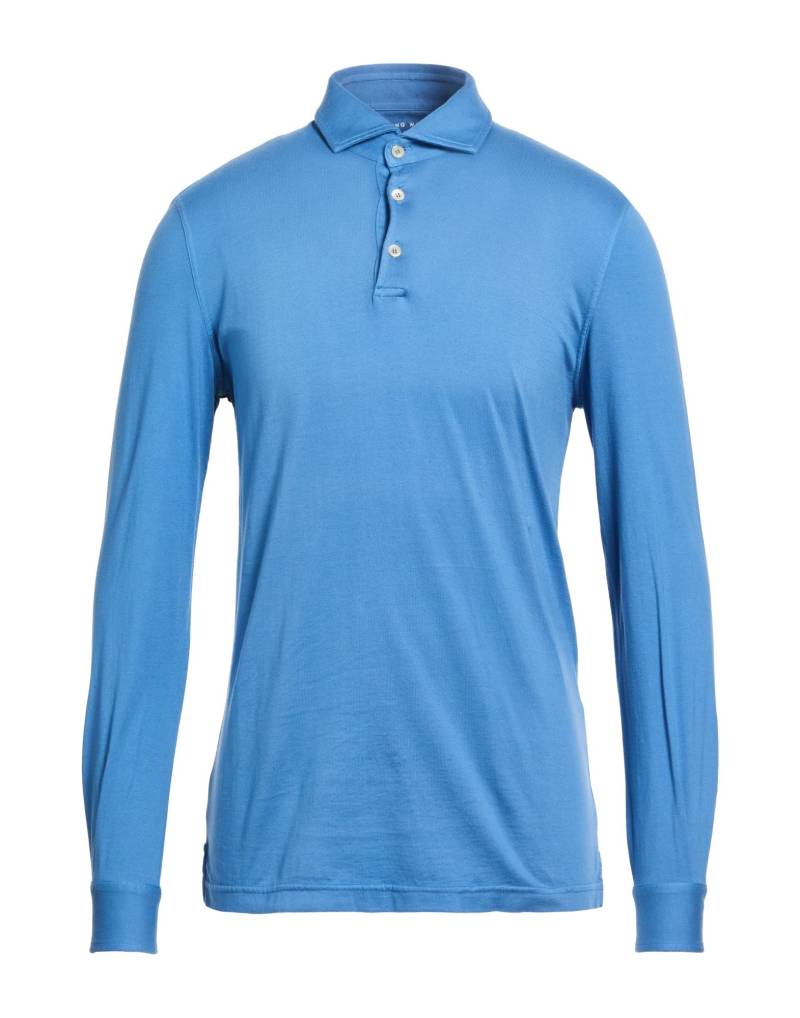 FEDELI Poloshirt Herren Azurblau von FEDELI
