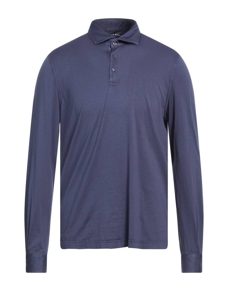 FEDELI Poloshirt Herren Marineblau von FEDELI