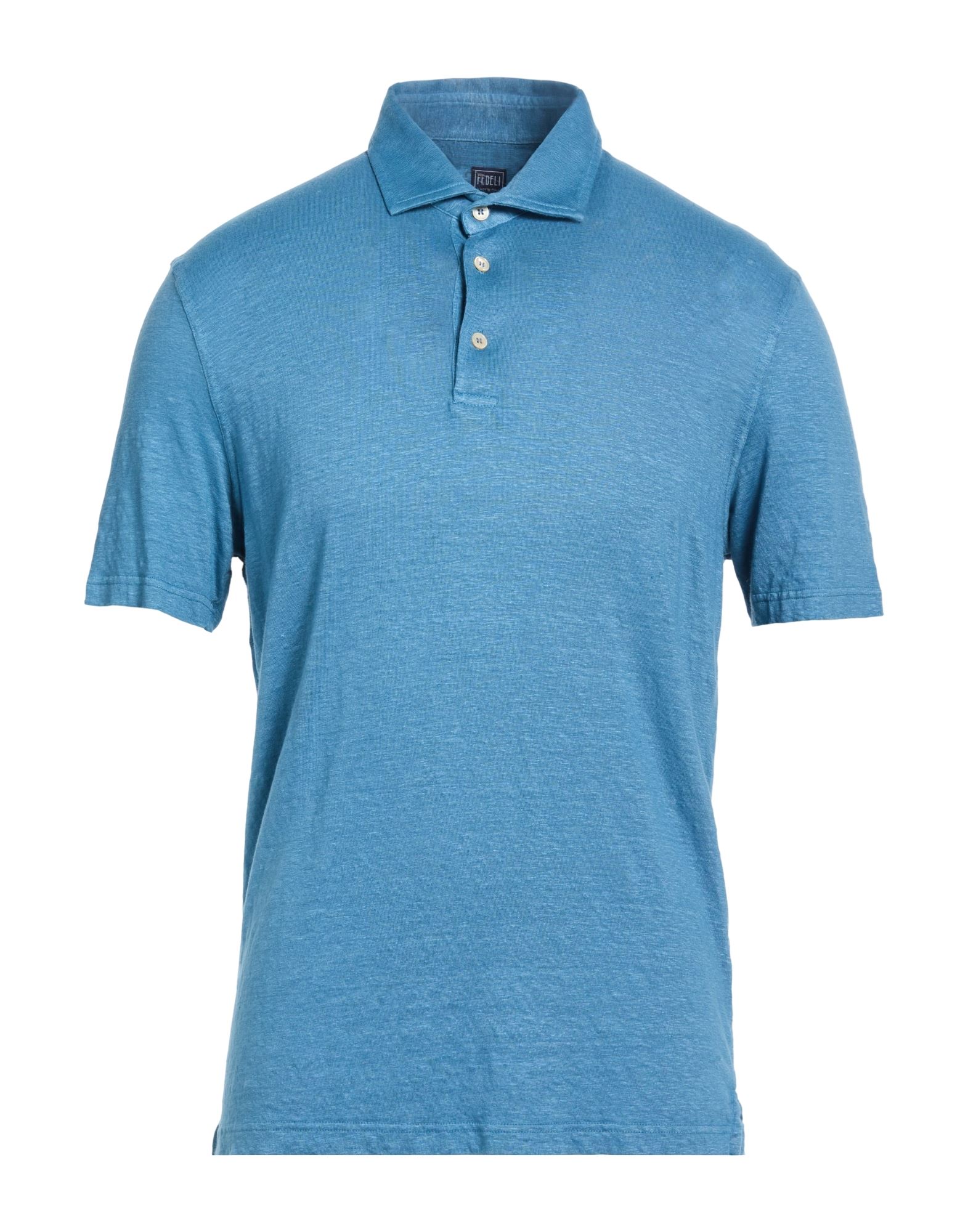 FEDELI Poloshirt Herren Taubenblau von FEDELI