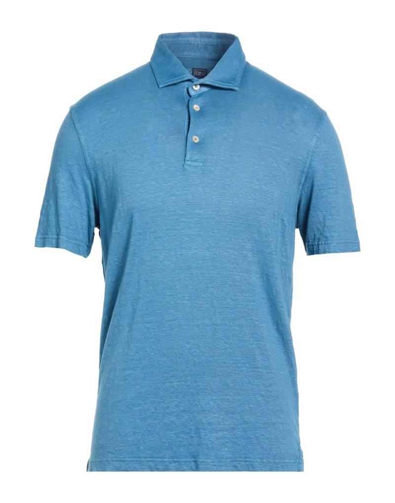 FEDELI Poloshirt Herren Taubenblau von FEDELI