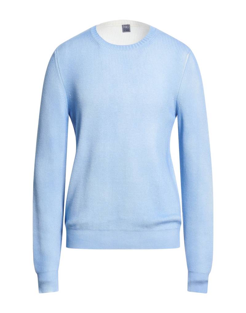 FEDELI Pullover Herren Azurblau von FEDELI