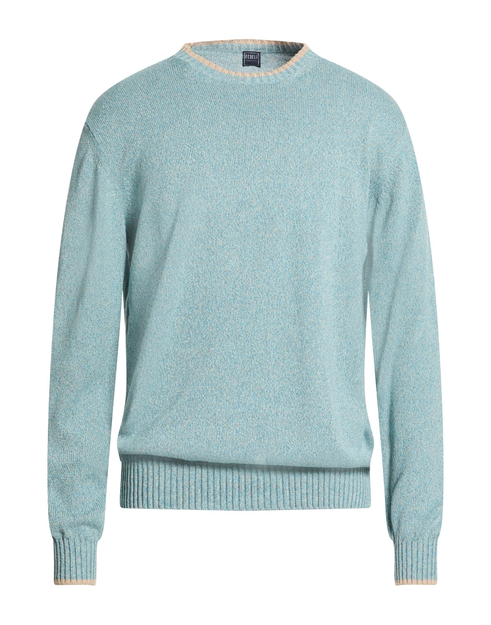 FEDELI Pullover Herren Azurblau von FEDELI