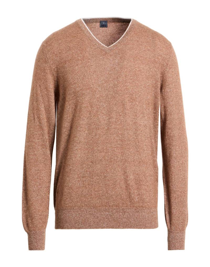 FEDELI Pullover Herren Braun von FEDELI