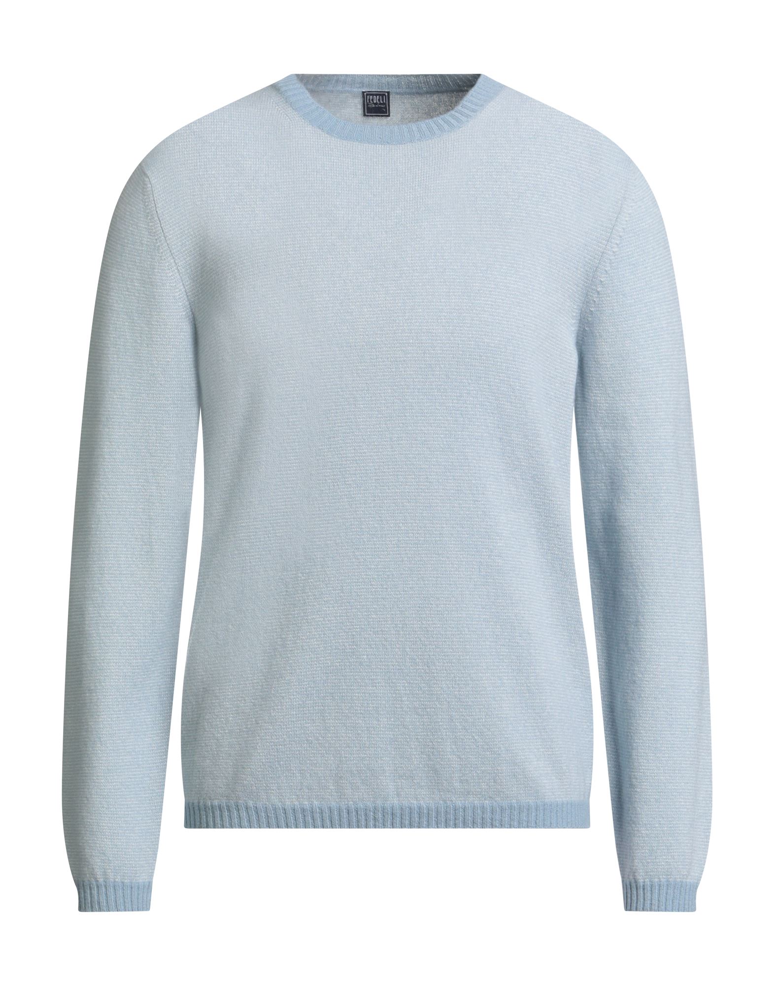 FEDELI Pullover Herren Hellblau von FEDELI