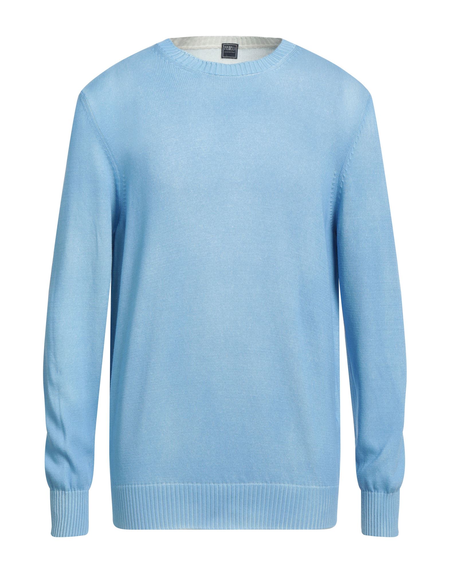 FEDELI Pullover Herren Hellblau von FEDELI