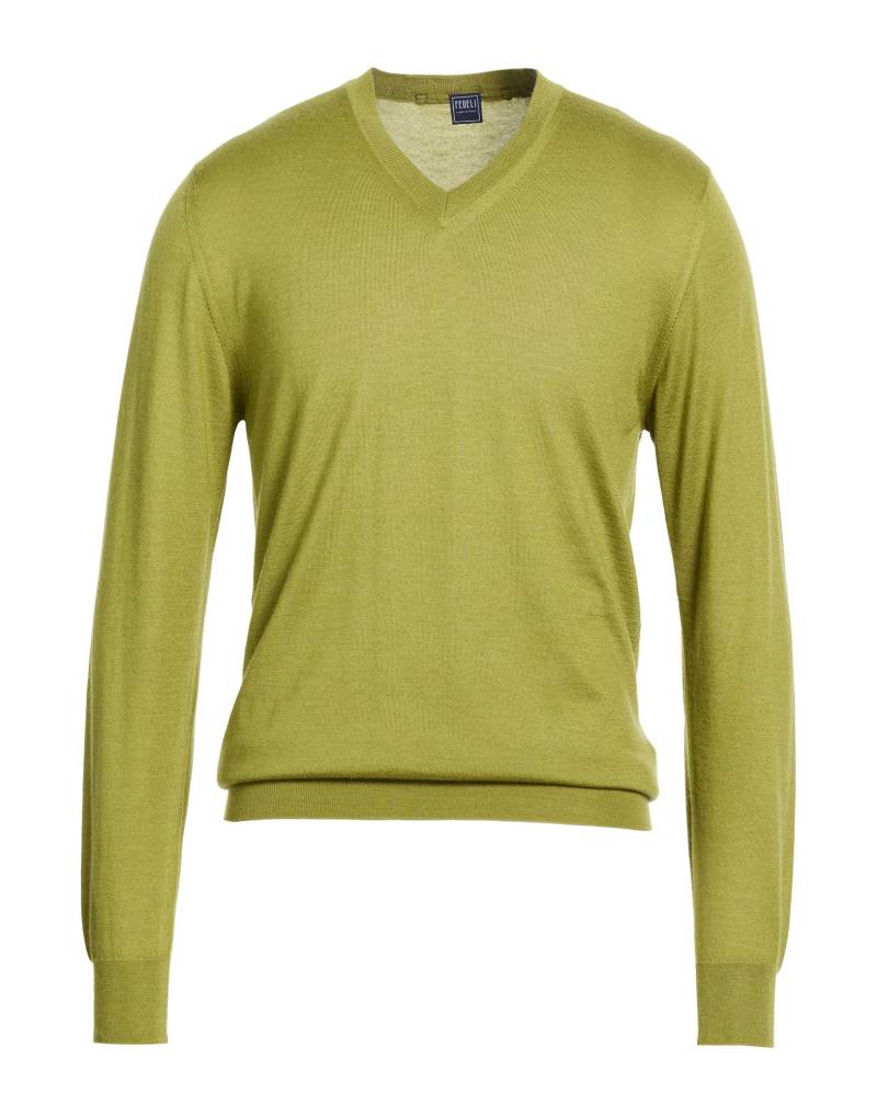 FEDELI Pullover Herren Säuregrün von FEDELI