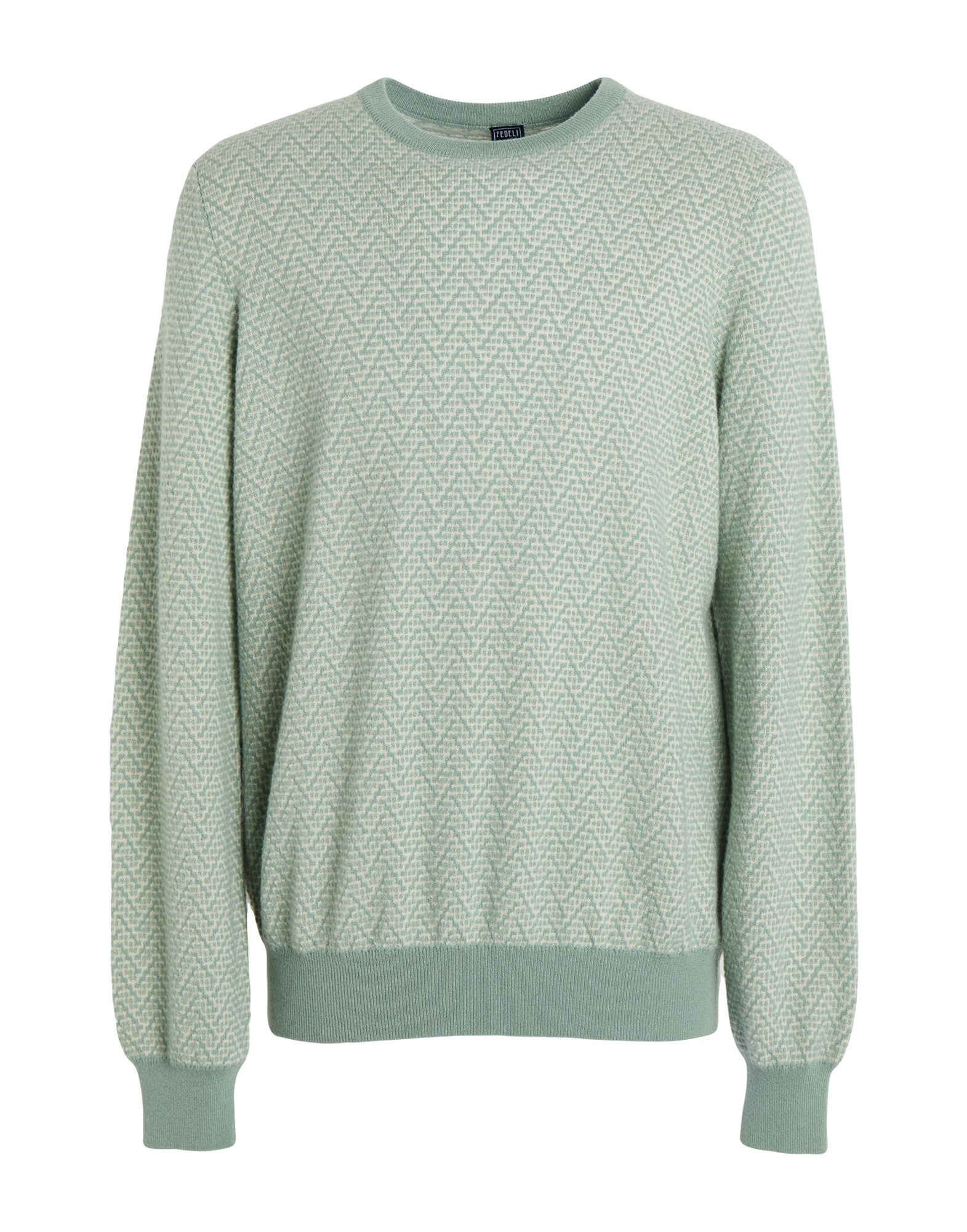 FEDELI Pullover Herren Salbeigrün von FEDELI