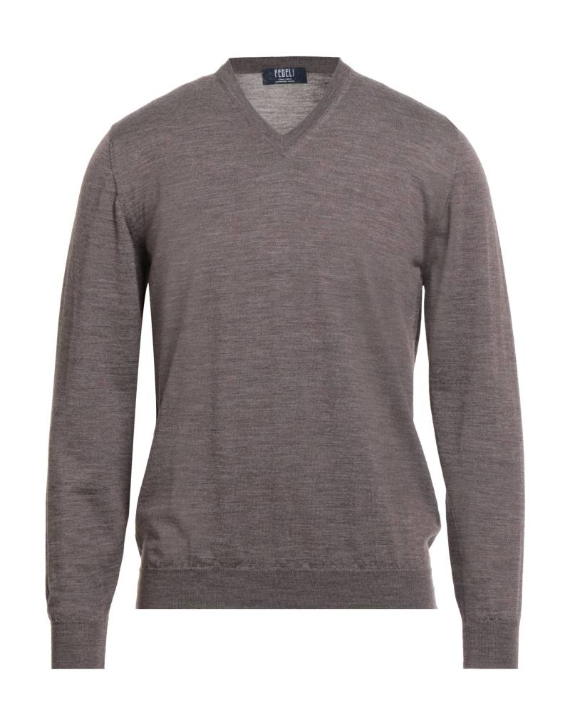 FEDELI Pullover Herren Schokobraun von FEDELI