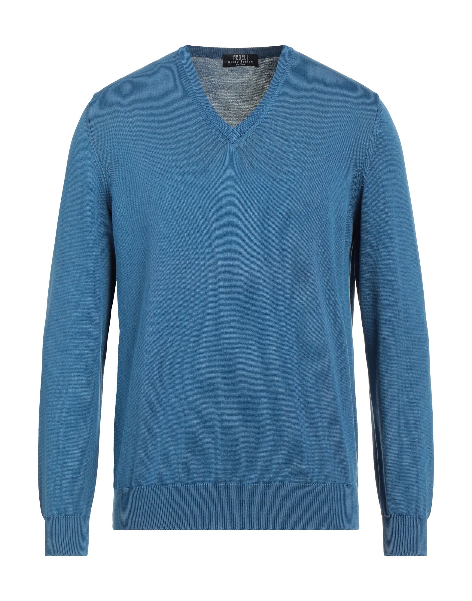 FEDELI Pullover Herren Taubenblau von FEDELI