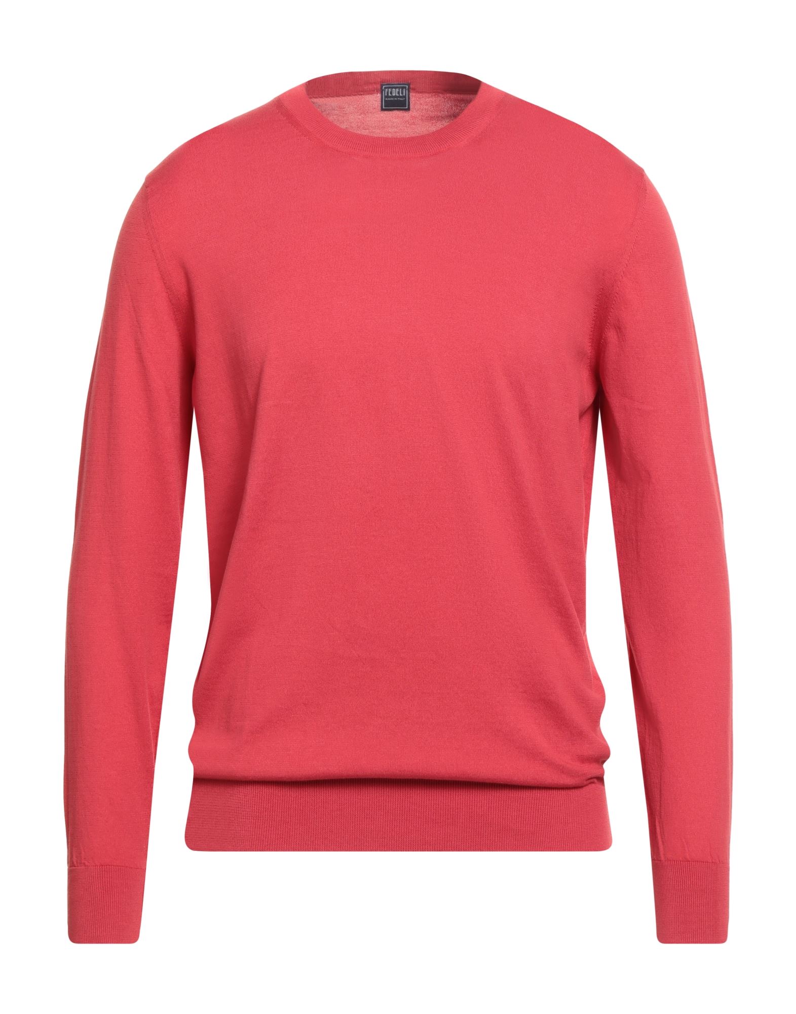 FEDELI Pullover Herren Tomatenrot von FEDELI