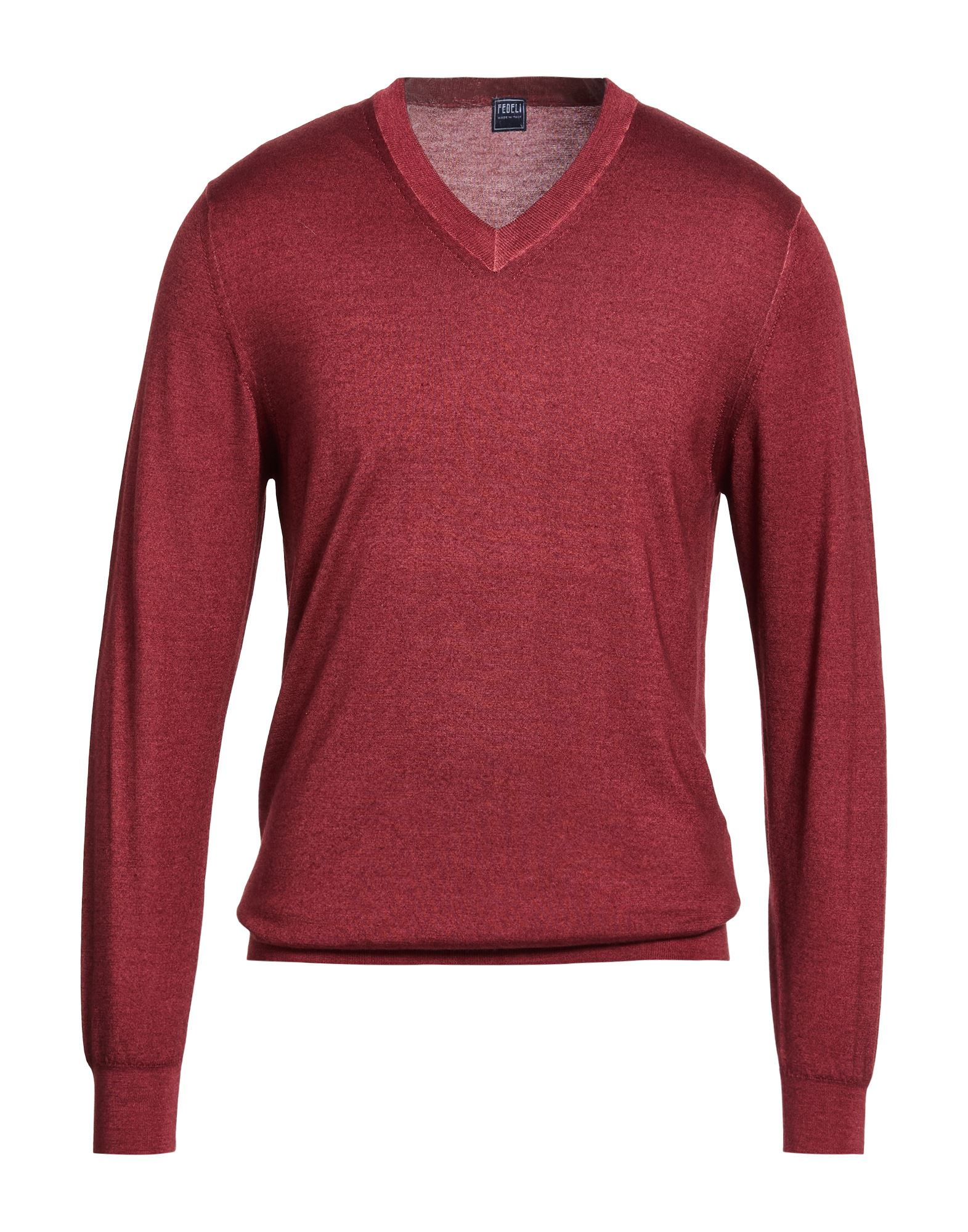 FEDELI Pullover Herren Ziegelrot von FEDELI