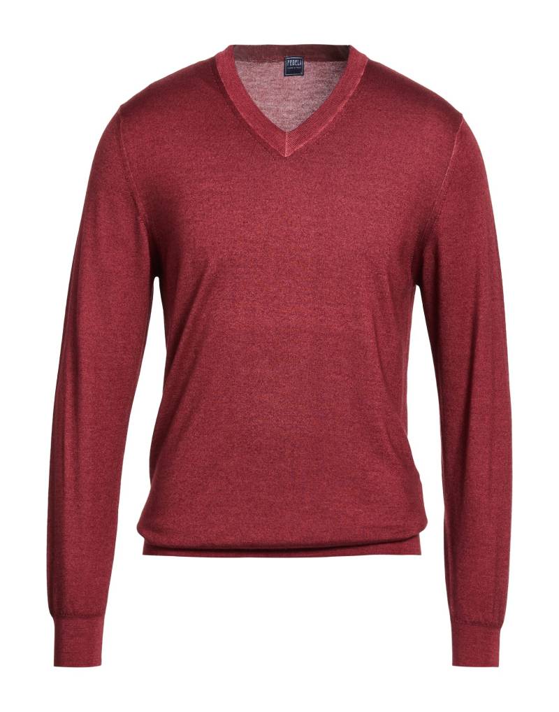 FEDELI Pullover Herren Ziegelrot von FEDELI
