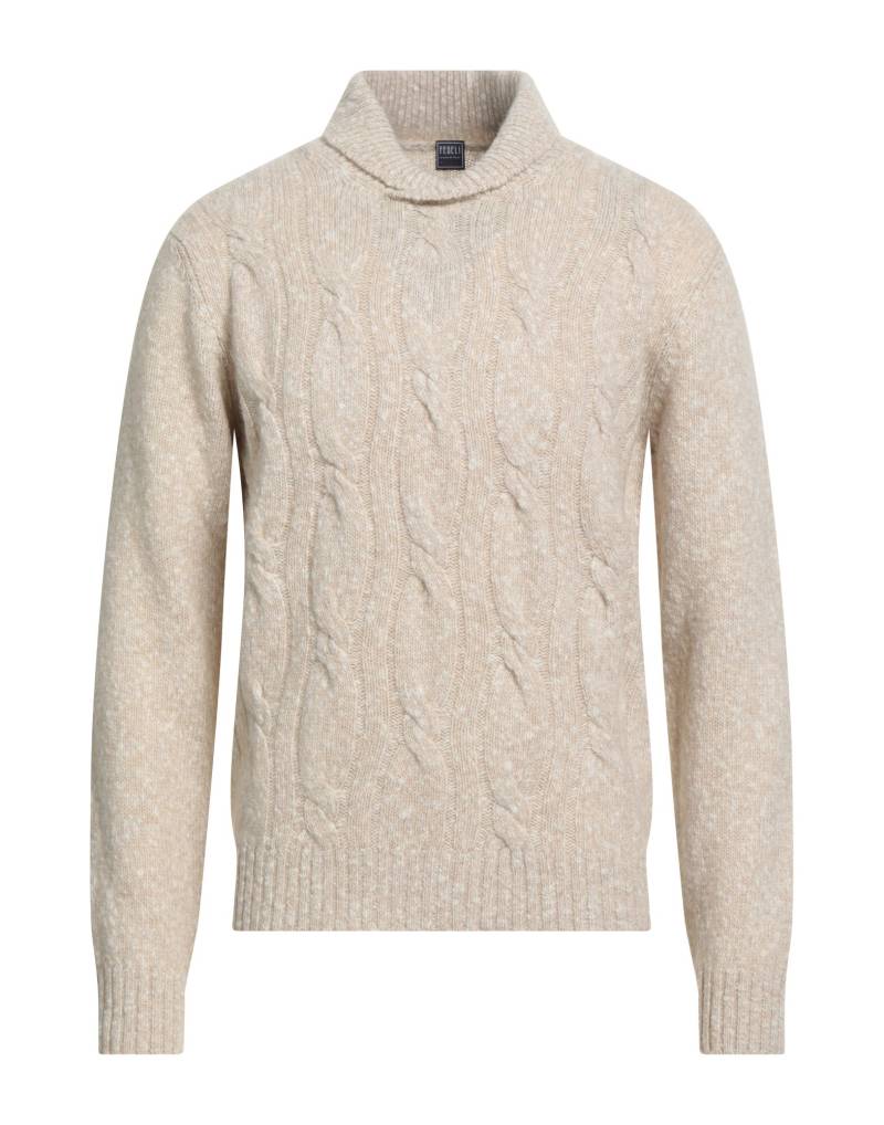 FEDELI Rollkragenpullover Herren Beige von FEDELI