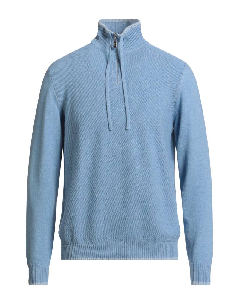 FEDELI Rollkragenpullover Herren Hellblau von FEDELI