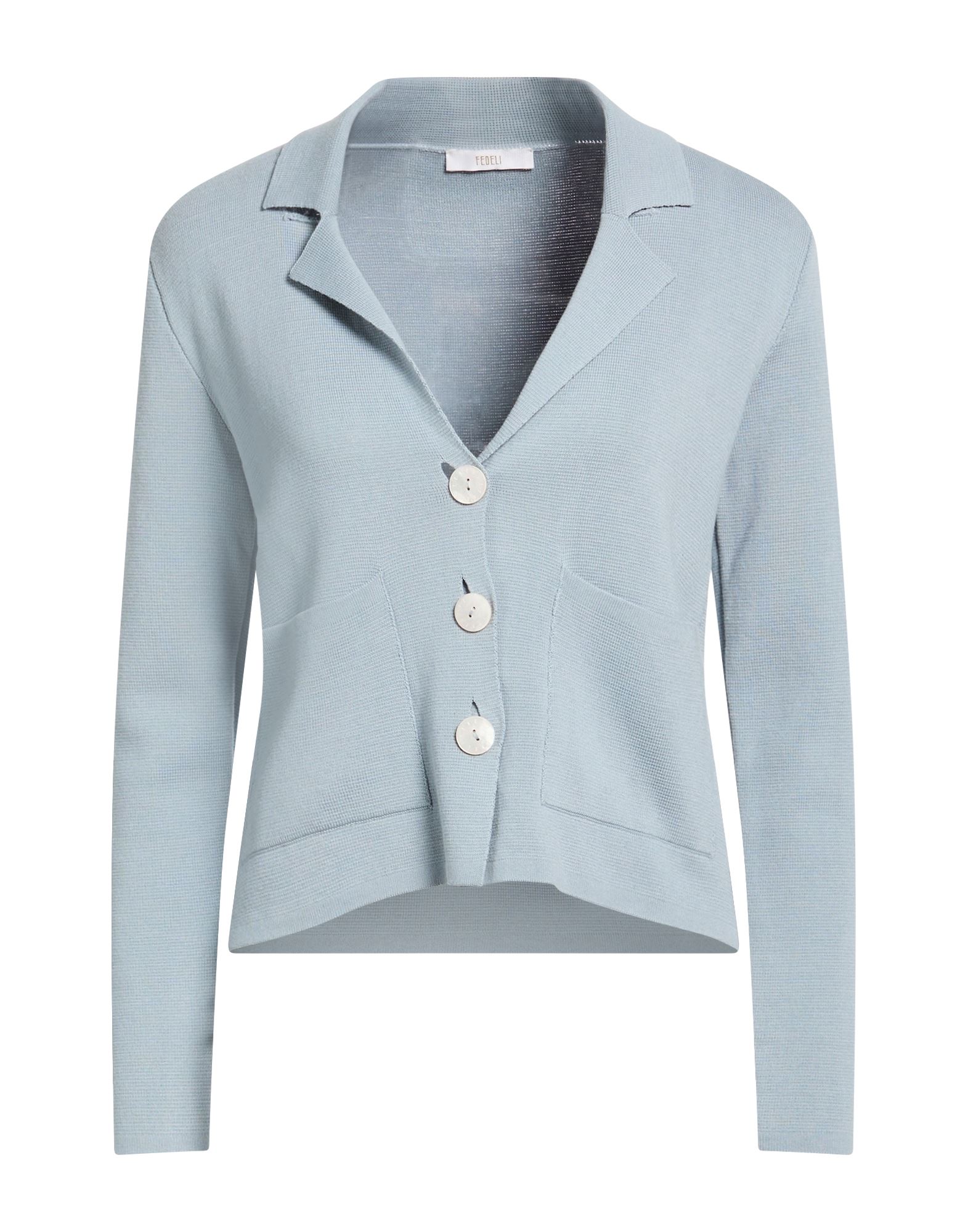 FEDELI Strickjacke Damen Hellblau von FEDELI
