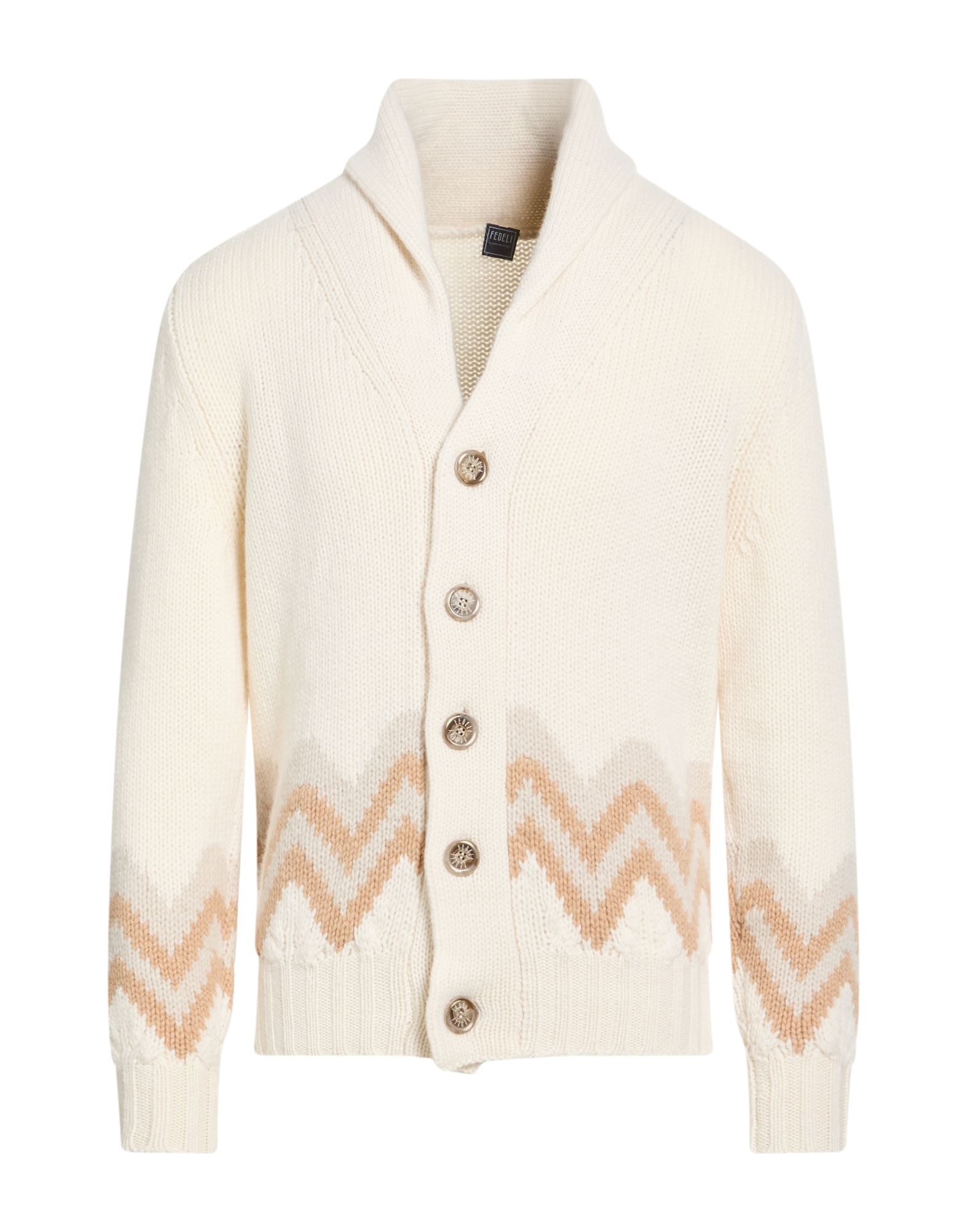 FEDELI Strickjacke Herren Elfenbein von FEDELI