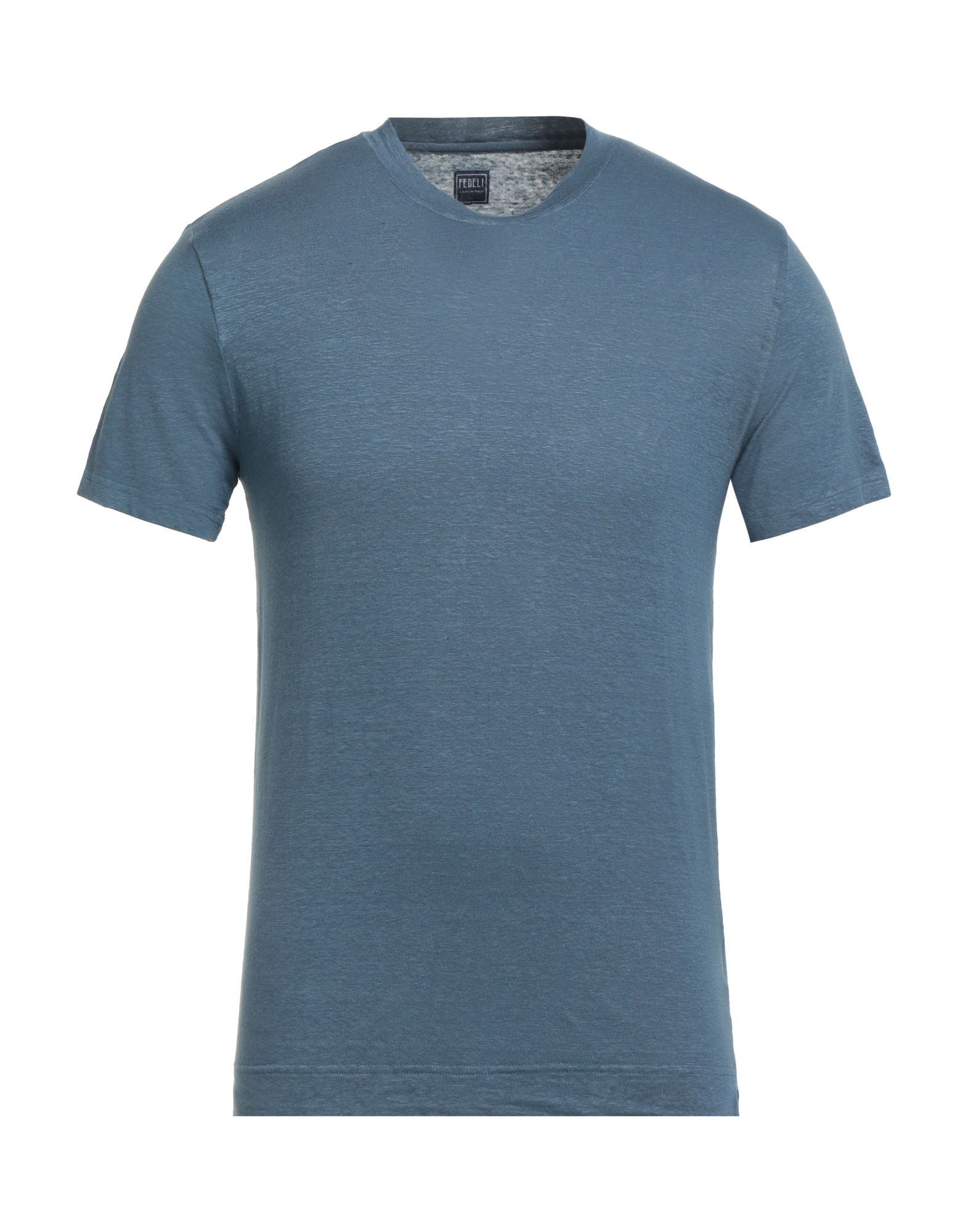 FEDELI T-shirts Herren Taubenblau von FEDELI