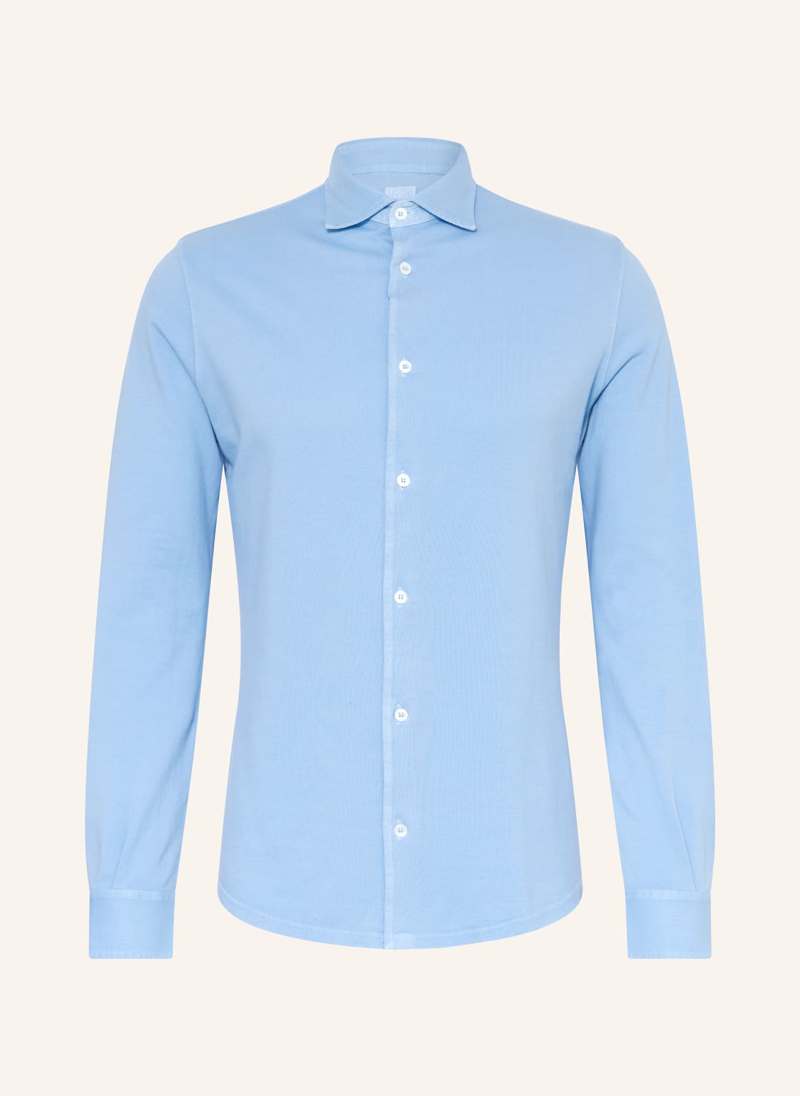 Fedeli Piqué-Hemd Stelve Slim Fit blau von FEDELI
