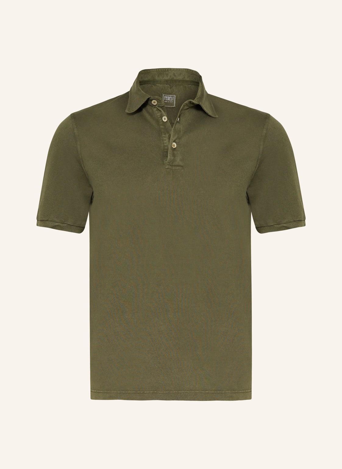 Fedeli Piqué-Poloshirt Extra Slim Fit gruen von FEDELI