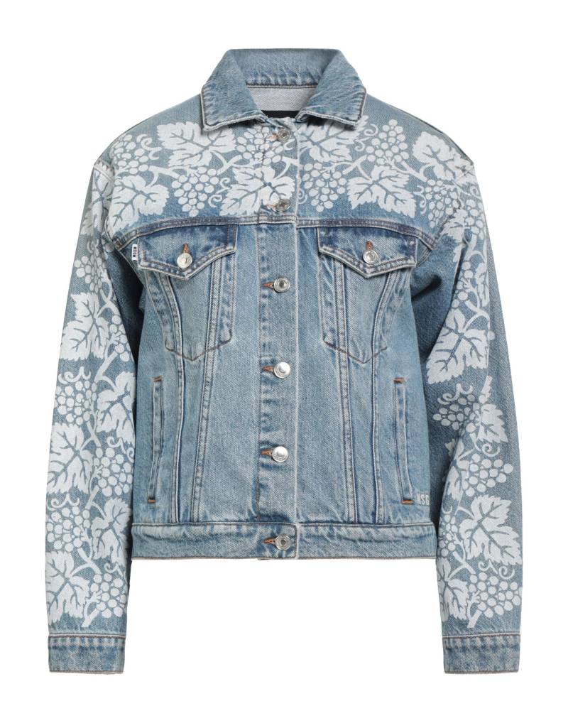 FEDERICO CINA x MSGM Jeansjacke/-mantel Damen Blau von FEDERICO CINA x MSGM
