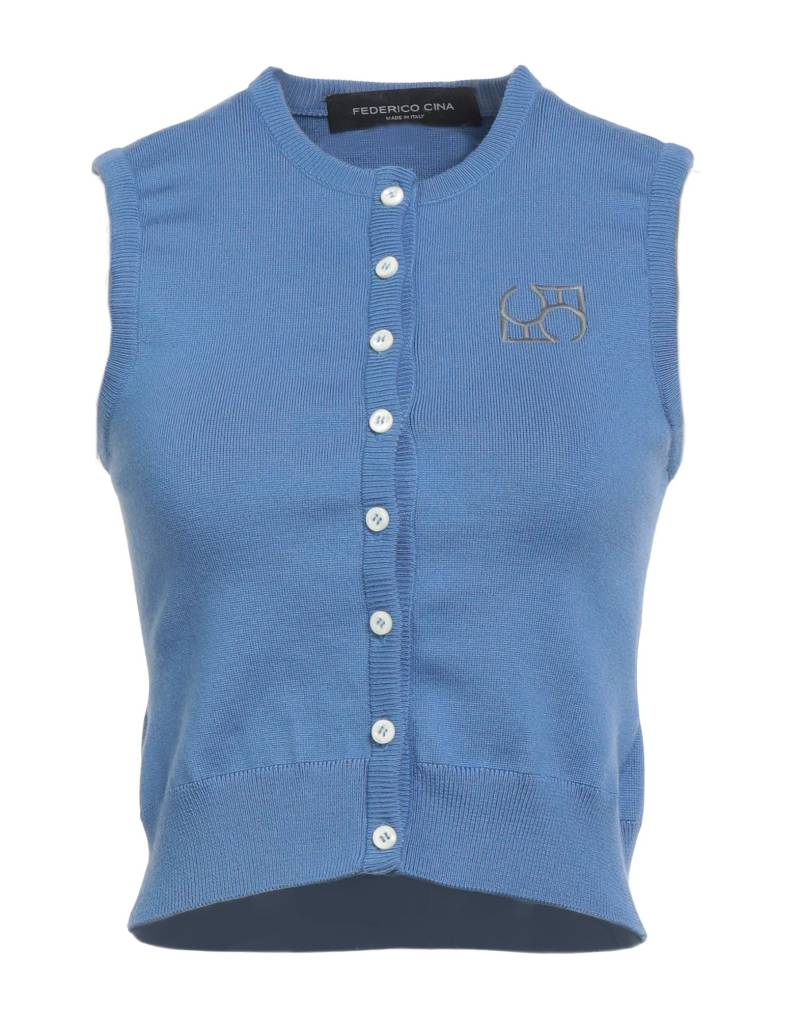 FEDERICO CINA Strickjacke Damen Hellblau von FEDERICO CINA