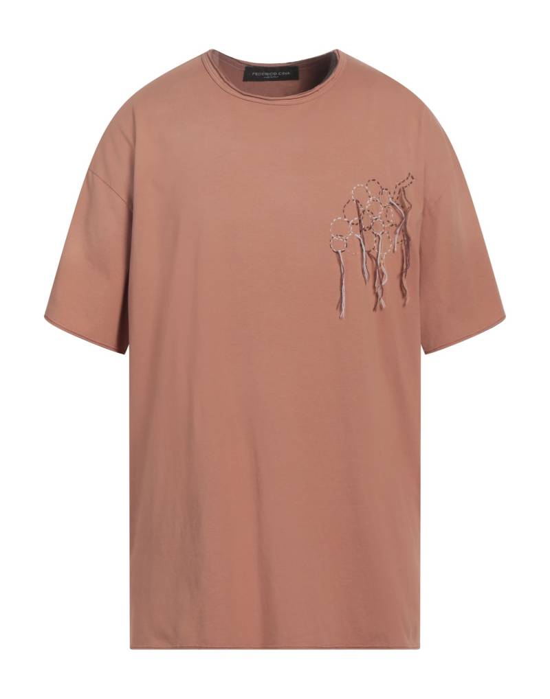 FEDERICO CINA T-shirts Herren Hellbraun von FEDERICO CINA