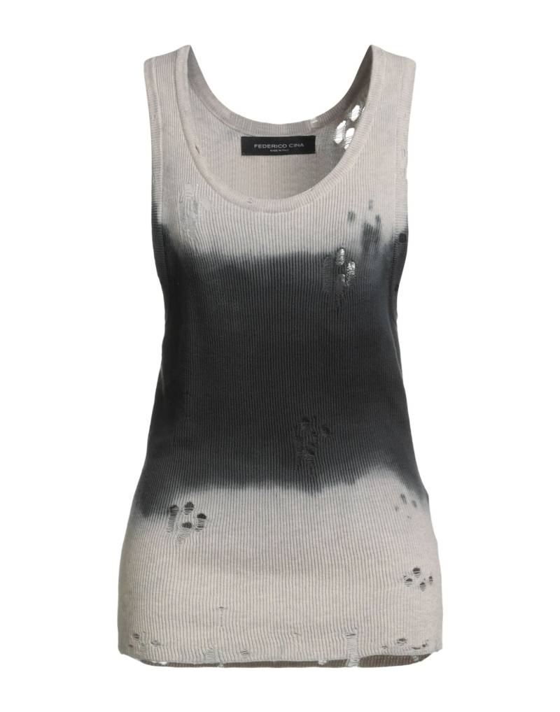 FEDERICO CINA Tank Top Damen Hellgrau von FEDERICO CINA