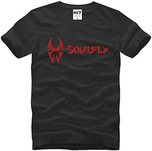 FEEDNG RING Men's Short Sleeved T-Shirt Flying Spirit Band Soulfly Torrent Metal Heavy Metal Rock T-Shirt Black L FEEDNG RING Men's Short Sleeved T-Shirt Flying Spirit Band Soulfly Torrent Metal Heavy Metal Rock T-Shirt Black L von FEEDNG RING