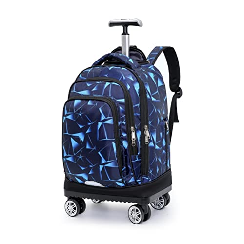 FEEIMOL Rucksack mit Rollen Reise Handgepäck mit Drehbaren Rollen, Laptoptasche mit Rollen für Jungen Mädchen (Blau) von FEEIMOL